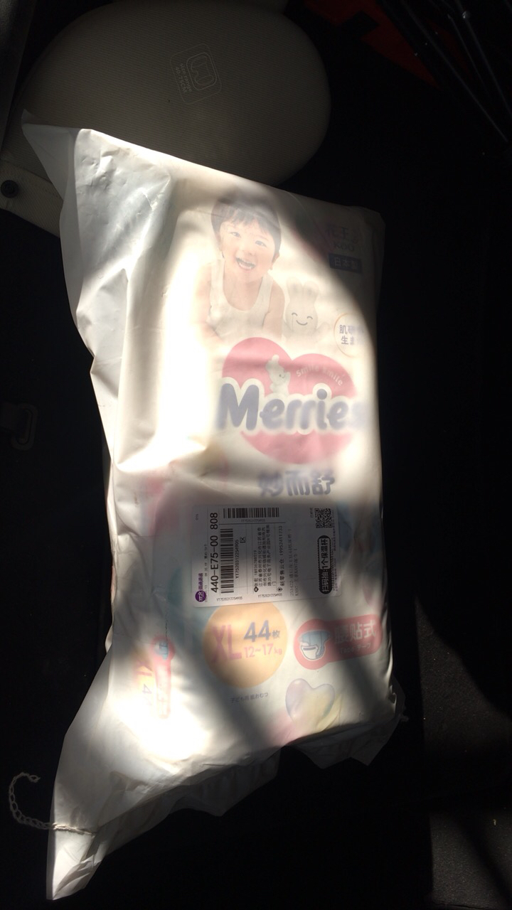 日本进口花王(Merries)妙而舒经典款纸尿裤加大号XL44片(12-17kg)新生儿出生婴儿男女宝宝纸尿裤尿不湿晒单图