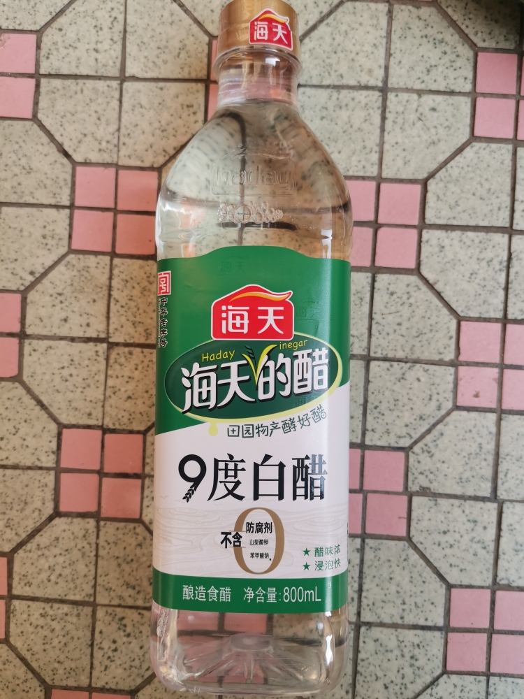 海天食醋 9度白醋800mL 酿造食醋白醋家用厨房炒菜凉拌腌制点蘸调味品晒单图