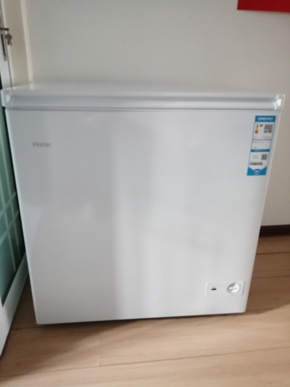 海尔(Haier)200升 家用卧式冰柜 冷柜 小冰箱 减霜80% 一级能效 断电保护 带脚轮BC/BD-200GHDT晒单图