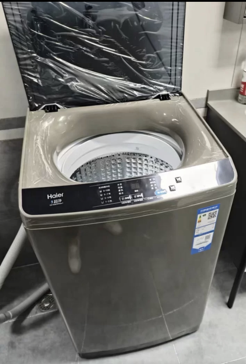 海尔(Haier) 10公斤大容量 波轮洗衣机全自动 直驱变频 蝶型水流 除螨洗租房神器 节能EB100B20Mate1晒单图