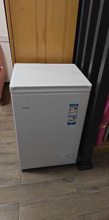 海尔(Haier)100升 家用卧式冰柜 冷柜 小冰箱 减霜80% 一级能效 断电保护 带脚轮BC/BD-100GHDT晒单图