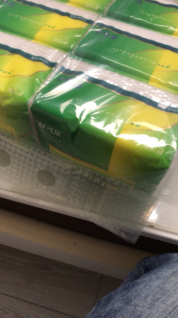 [6包装]舒可乐抽纸四层加厚420张大号餐巾纸大尺寸擦手纸家庭实惠装晒单图