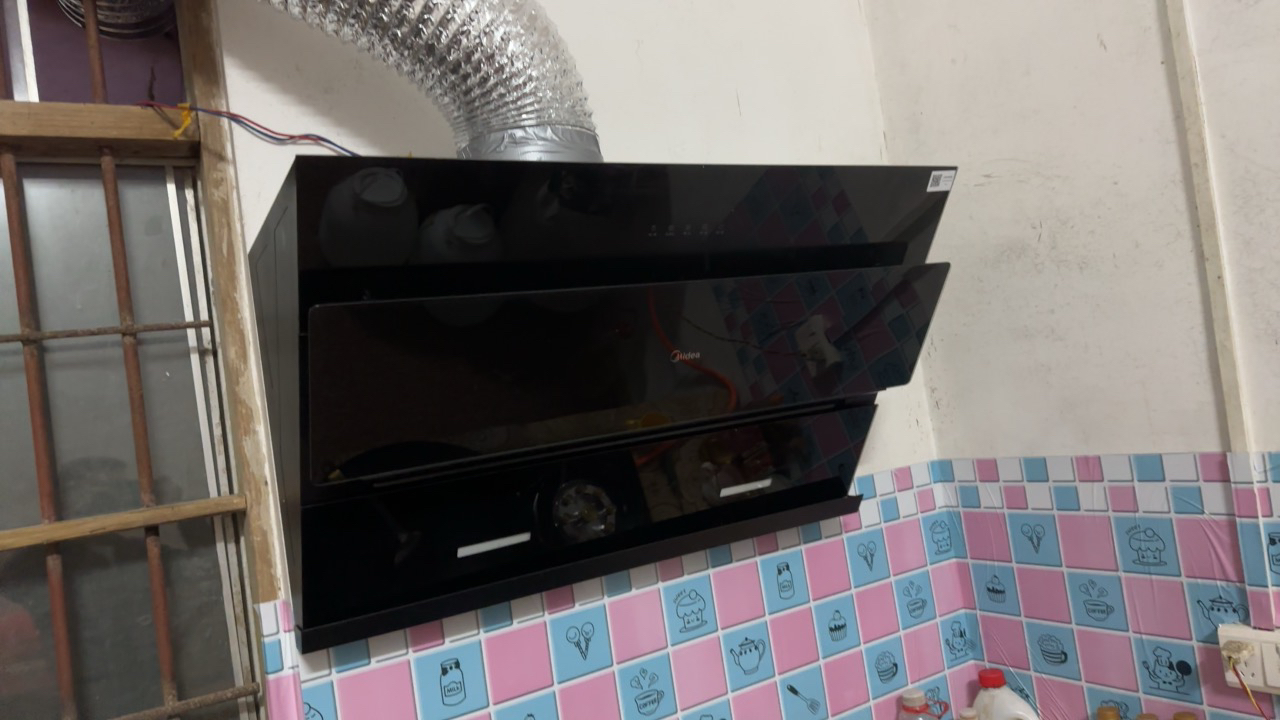 美的(Midea)抽油烟机侧吸式家用厨房油烟机22m³大吸力立体环吸挥手智控自清洗吸油烟机CXW-280-J25Spro晒单图