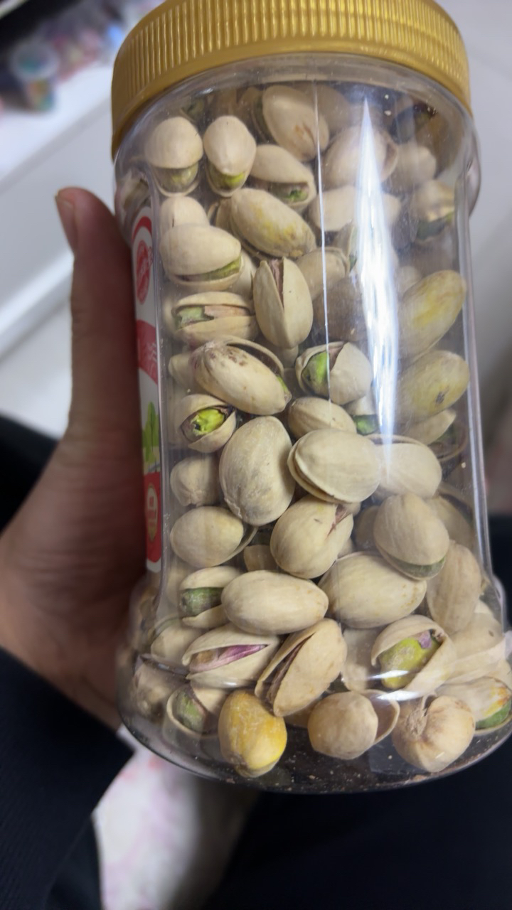 [姚生记]开心果458克 桶装坚果干果 孕妇儿童休闲零食 原色无漂白果仁 健康小吃 孕妇儿童零食晒单图