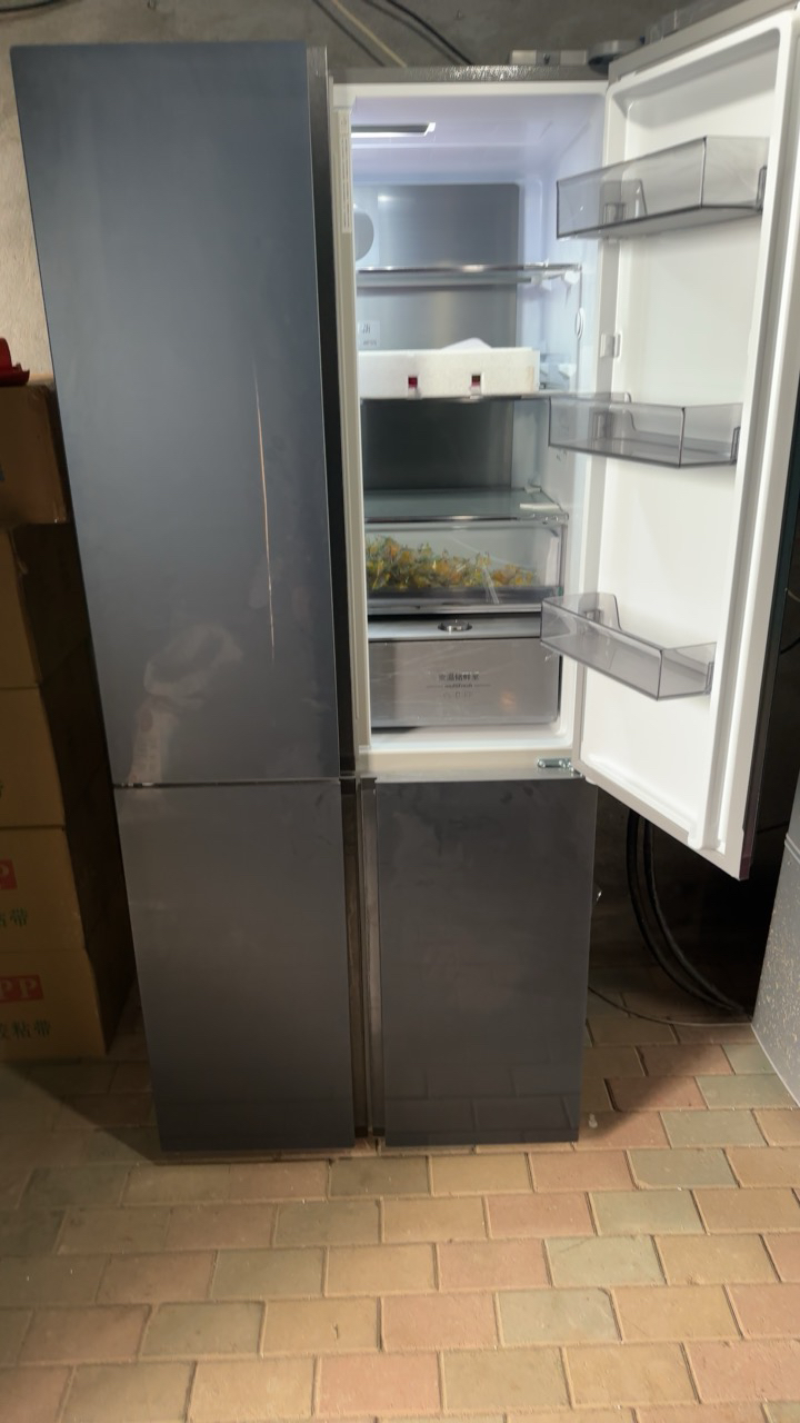 西门子[十字星系列玻璃门]线下同款497升四开门变频冰箱 60.9cm超薄机身微平嵌 支持国家补贴 KC82EA256C晒单图