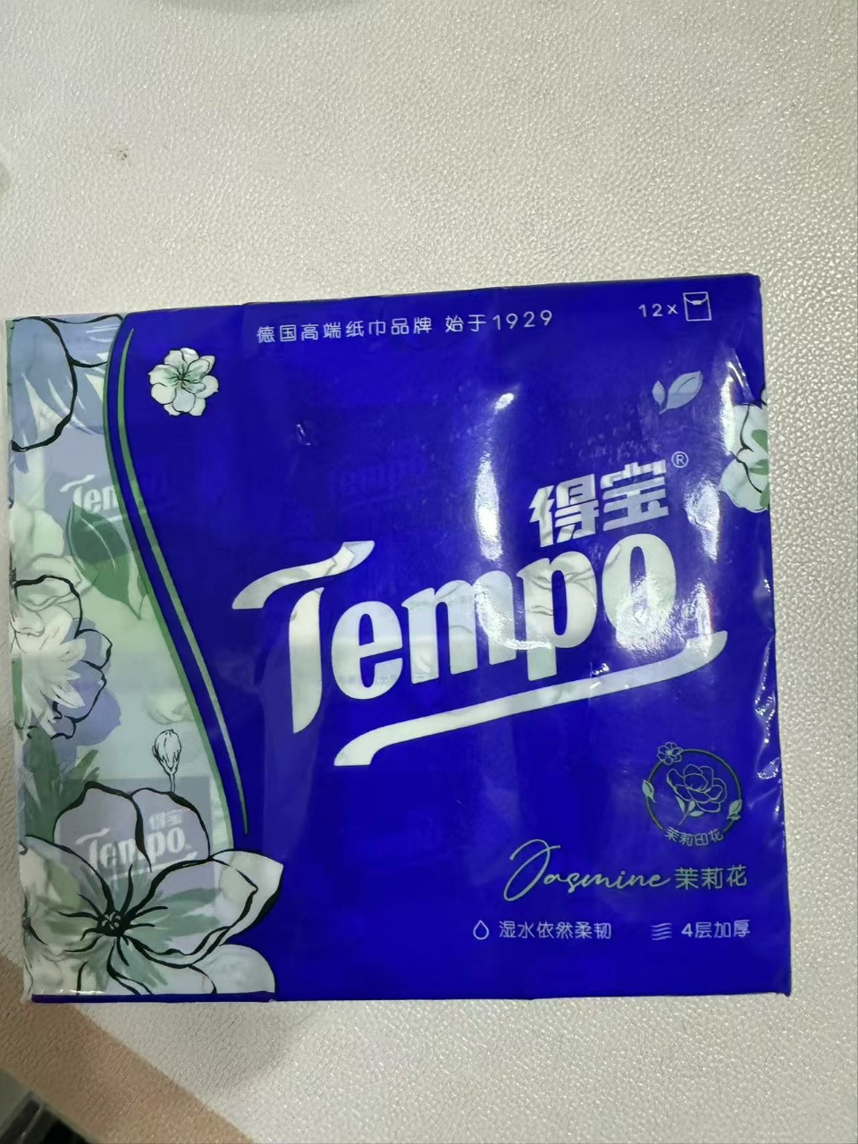 Tempo得宝茉莉花味迷你手帕纸7片12包纸巾 4层加厚外出迷你便携小包装有香卫生纸餐巾纸(新旧包装交替发货)晒单图