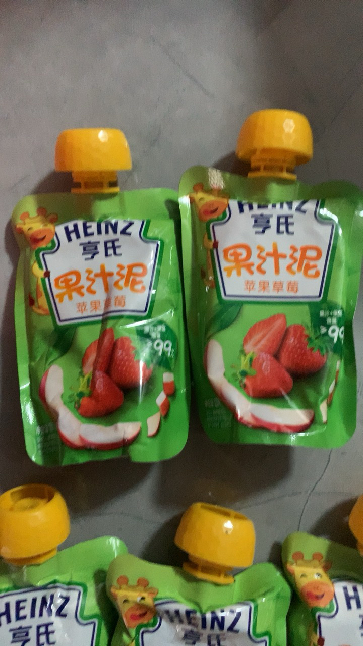 亨氏(Heinz)乐维滋果汁泥苹果香橙果汁泥120g袋装晒单图