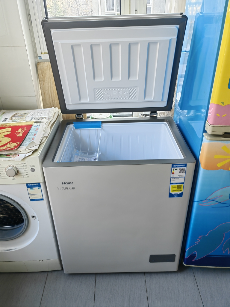 海尔(Haier)132升家用卧式冰柜冷柜小冰箱 PCM内胆 深冷速冻一级能效BC/BD-132WGHEG9DA晒单图