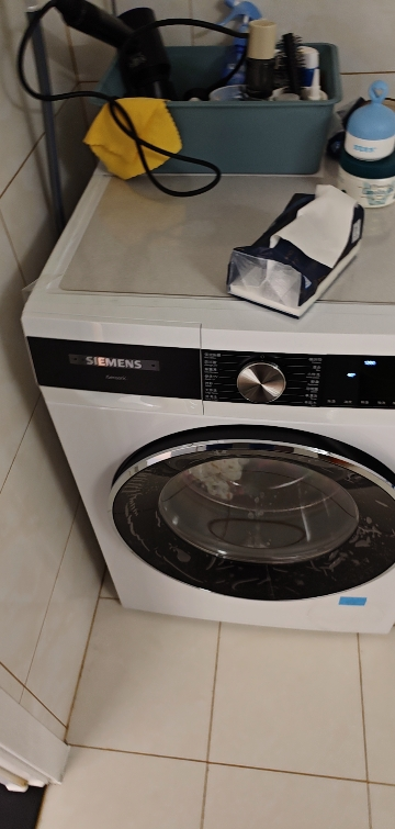 西门子10公斤滚筒洗衣机家用全自动变频洗衣机 智能除渍 强效除螨 防过敏 除菌液洗 支持国家补贴 WB25AKU00W晒单图