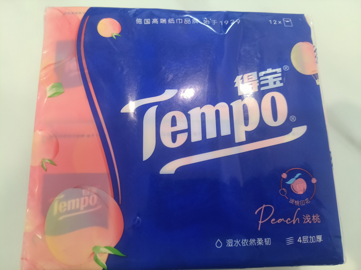 Tempo得宝甜心桃味迷你手帕纸7片12包纸巾 4层加厚外出迷你便携小包装有香卫生纸餐巾纸(新旧包装交替发货)晒单图