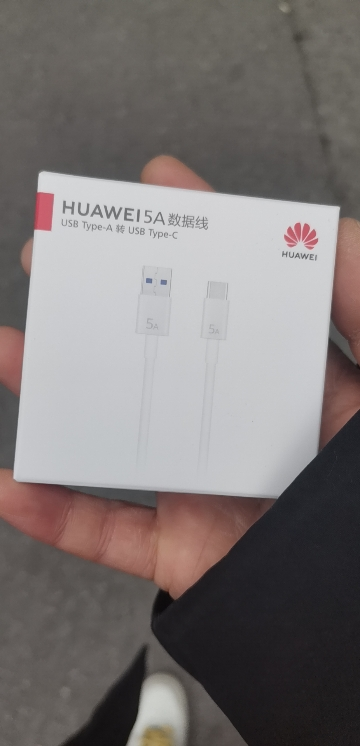 华为(HUAWEI)原装安卓数据线 充电线 5A快充/TypeC接口 华为/荣耀手机适用 1米 白色AP71晒单图