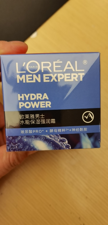 欧莱雅男士水能保湿强润霜50ml(补水保湿乳 滋润营养 舒缓肌肤 男士面霜护肤霜)晒单图
