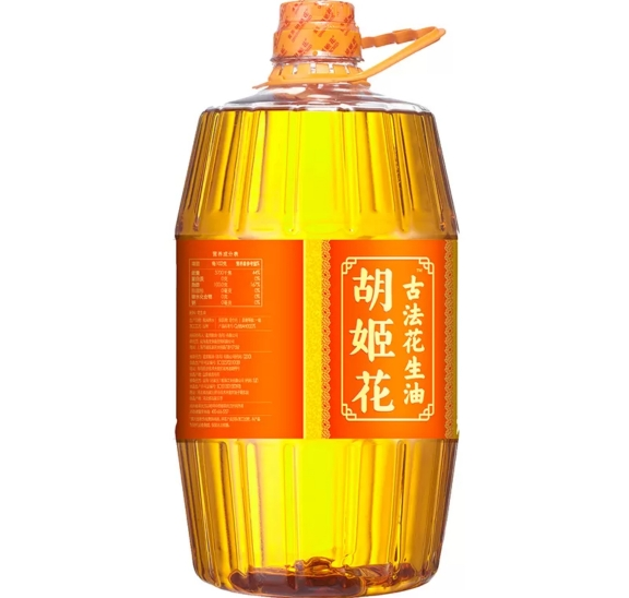 胡姬花 食用油 压榨一级 古法花生油4L 家用炒菜烹饪煎炸晒单图