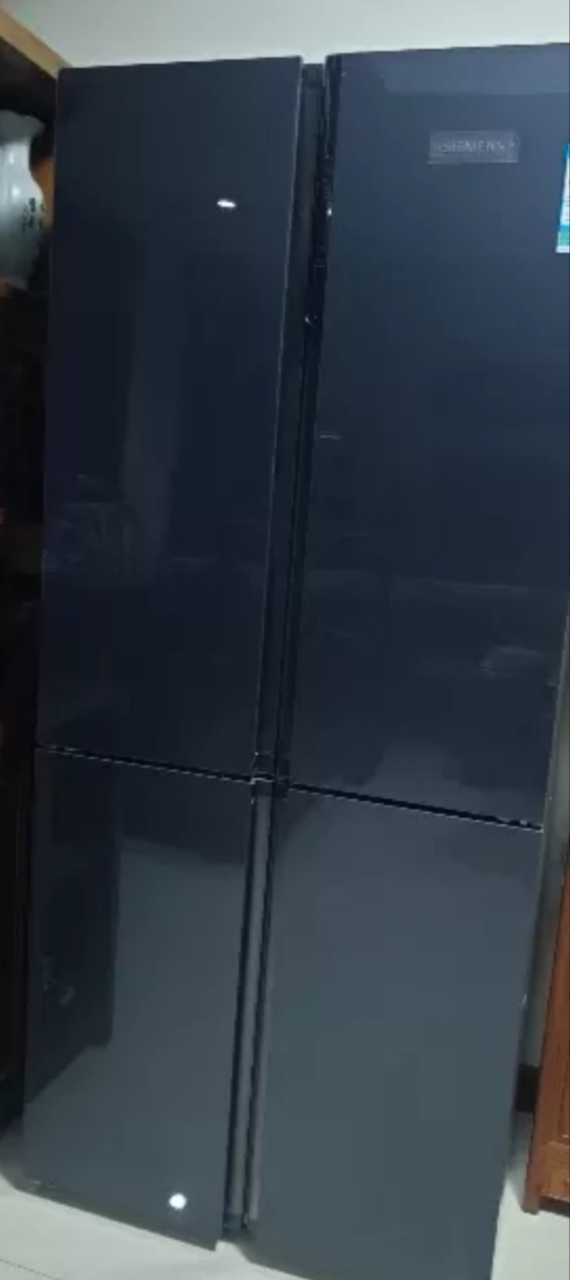 西门子[十字星系列玻璃门]线下同款497升四开门变频冰箱 60.9cm超薄机身微平嵌 支持国家补贴 KC82EA256C晒单图