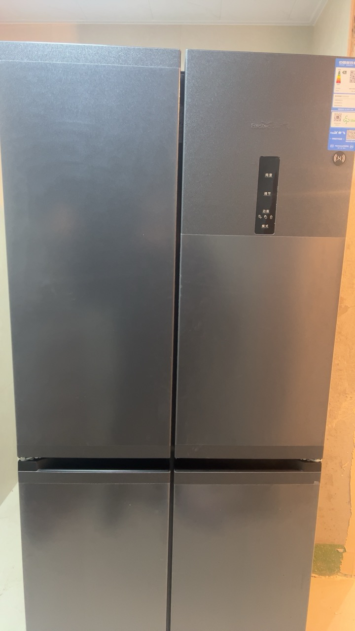 新飞风冷无霜超薄零嵌445L十字门鸿蒙智联电冰箱一级双直流变频全空间除菌BCD-445WKQ8AT灰晒单图