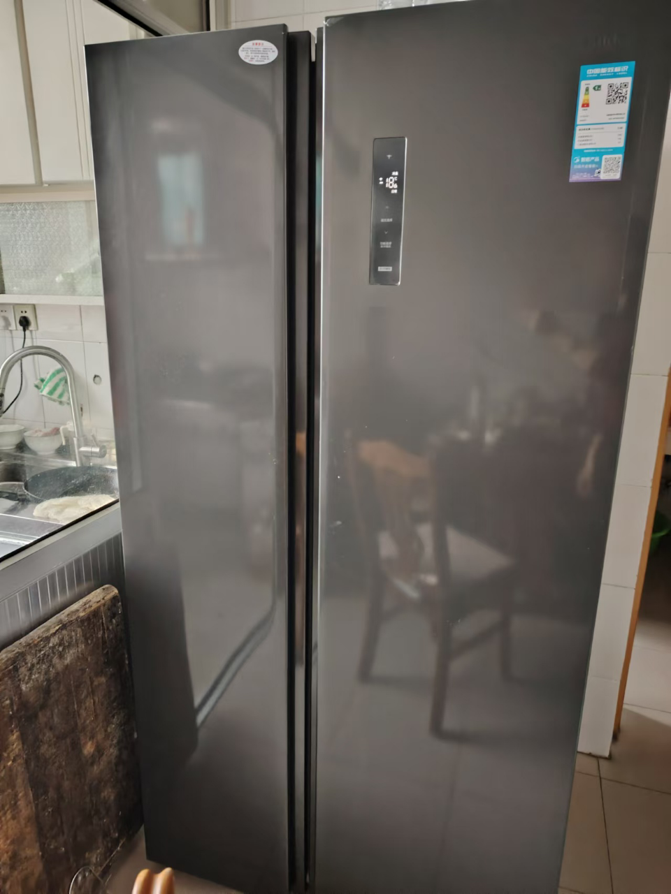 美的(Midea)607升对开门冰箱双变频一级能效家用超薄电冰箱智能净味无霜BCD-607WKPZM(E)大容量晒单图