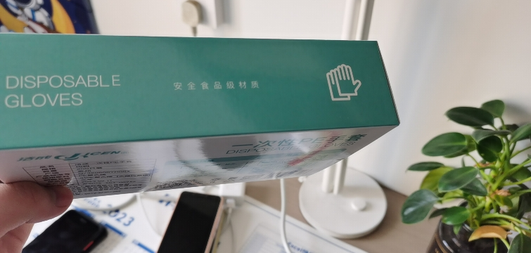 洁成一次性手套盒装200只家用加厚食品用PE透明手套小龙虾厨房餐饮晒单图