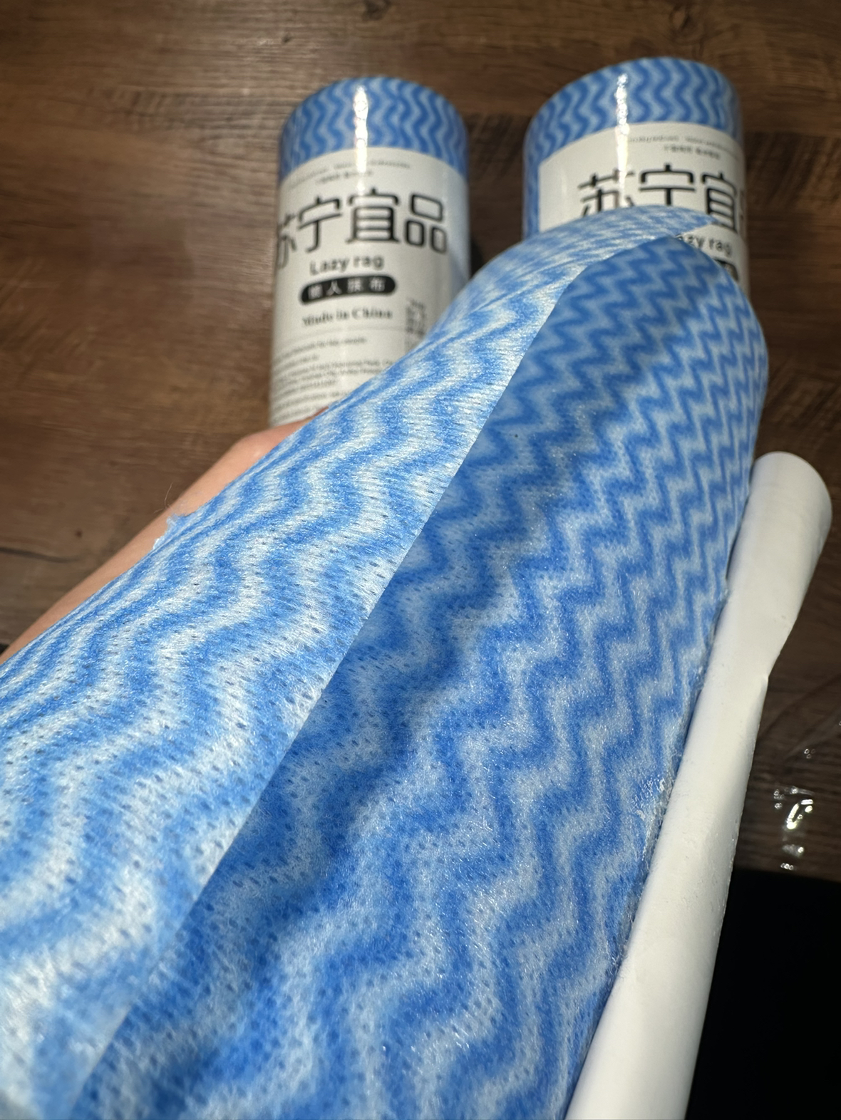 [苏宁宜品]新款彩色懒人抹布50片*3卷干湿厨房纸可水洗无纺布加厚一次性洗碗布颜色随机发货晒单图