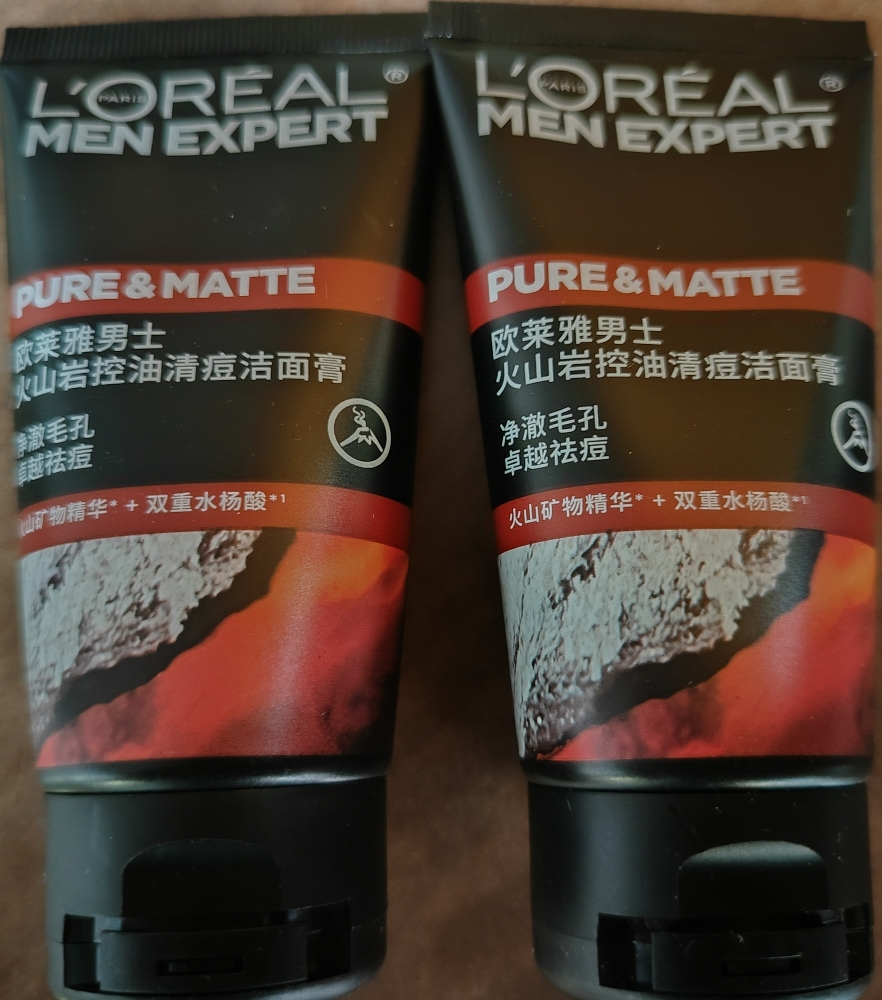 欧莱雅(LOREAL)男士火山岩控油清痘洁面膏50ml*2 洁面膏/霜 洗面奶 洁面乳 L'OREAL晒单图