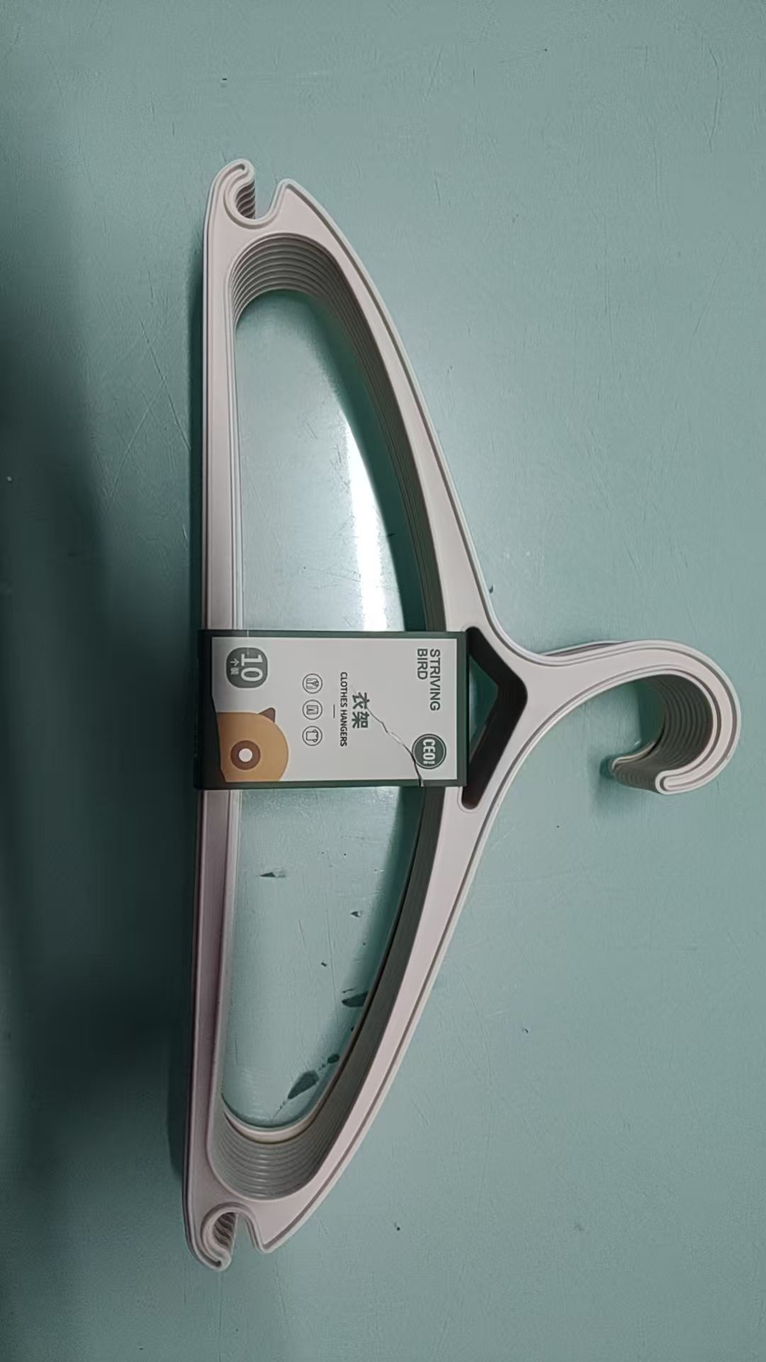 希艺欧简约轻奢款无痕防滑衣架10支装晒单图