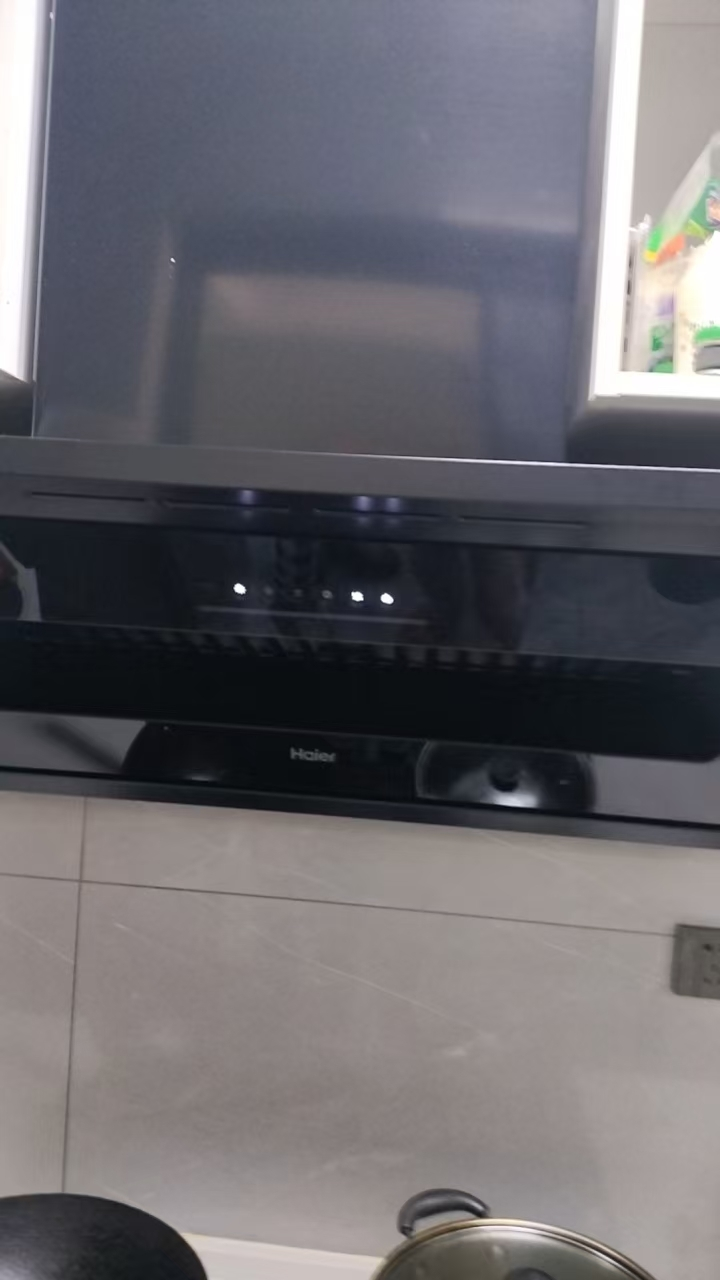 海尔(Haier)抽油烟机 超薄平嵌 顶侧双吸 24立方大吸力 450pa免拆机热熔洗自清洁「51单烟机」大嘴系列晒单图