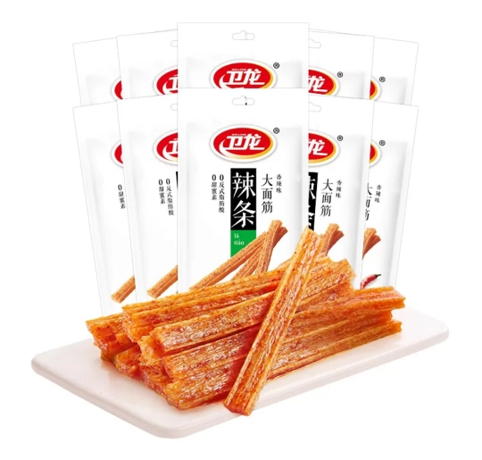 卫龙辣条大面筋65gX10袋 麻辣熟食大面筋 豆腐干辣片大刀肉 风味零食品S晒单图