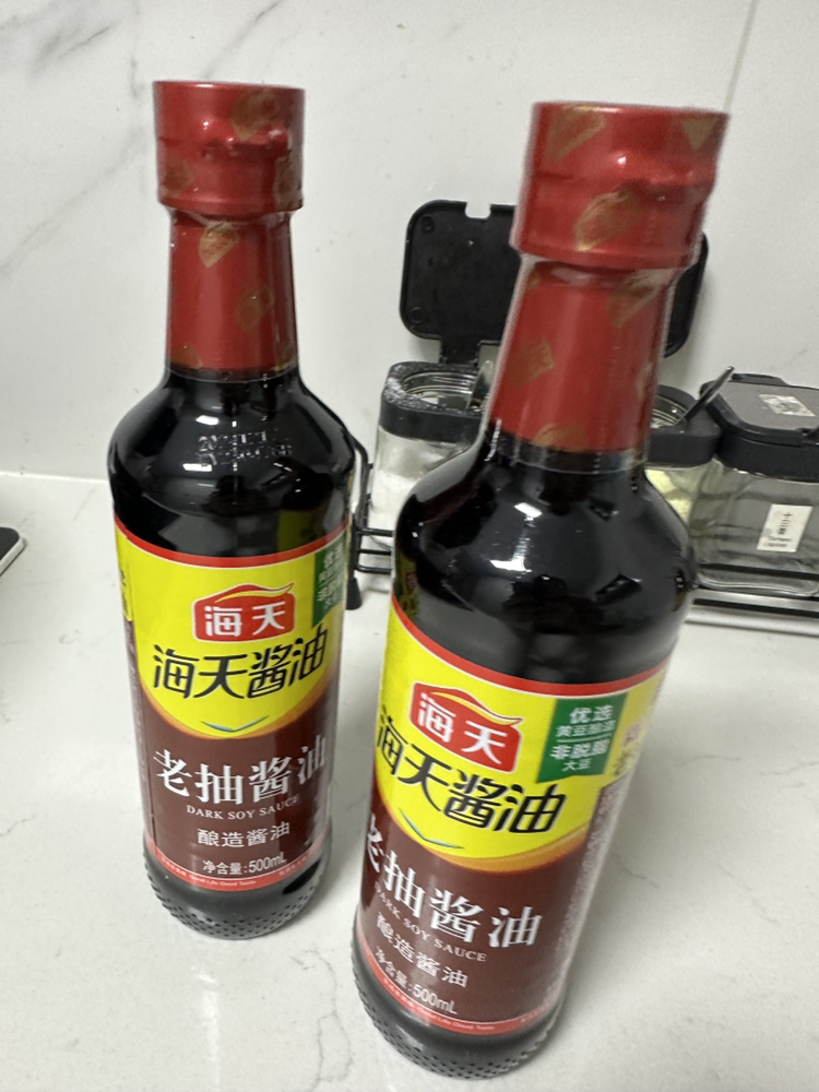 海天老抽酱油500mlPET*2卤肉卤菜红烧炒菜上色调料晒单图