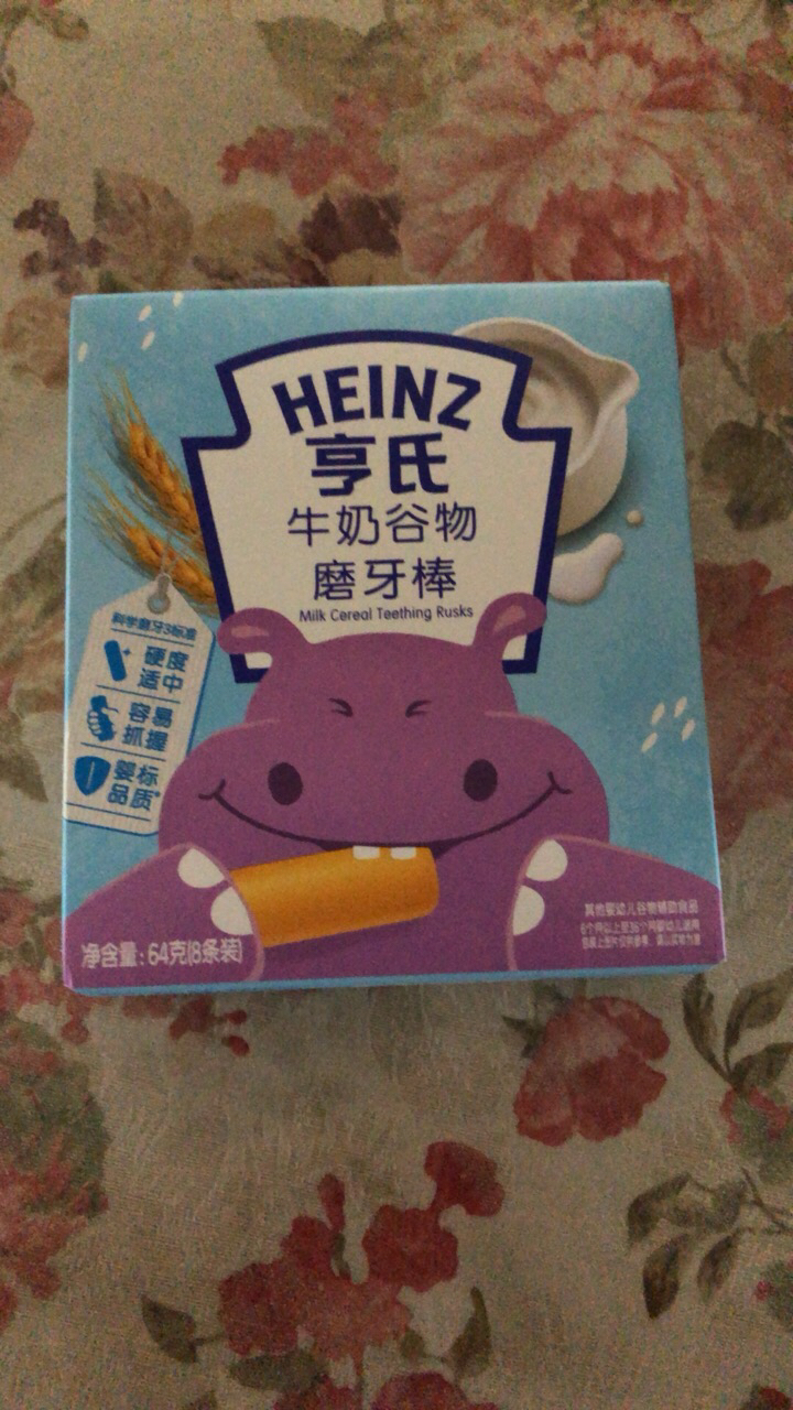 亨氏(Heinz)牛奶谷物磨牙棒64g 适用辅食添加初期以上至36个月 宝宝磨牙棒饼干婴儿辅食宝宝零食无添加儿童营养辅食晒单图