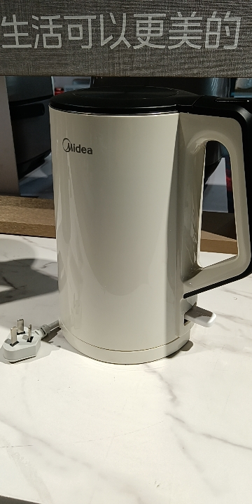 美的(Midea)电水壶MK-HJ1522电热水壶304不锈钢双层防烫速热自动断电大容量烧开水壶晒单图