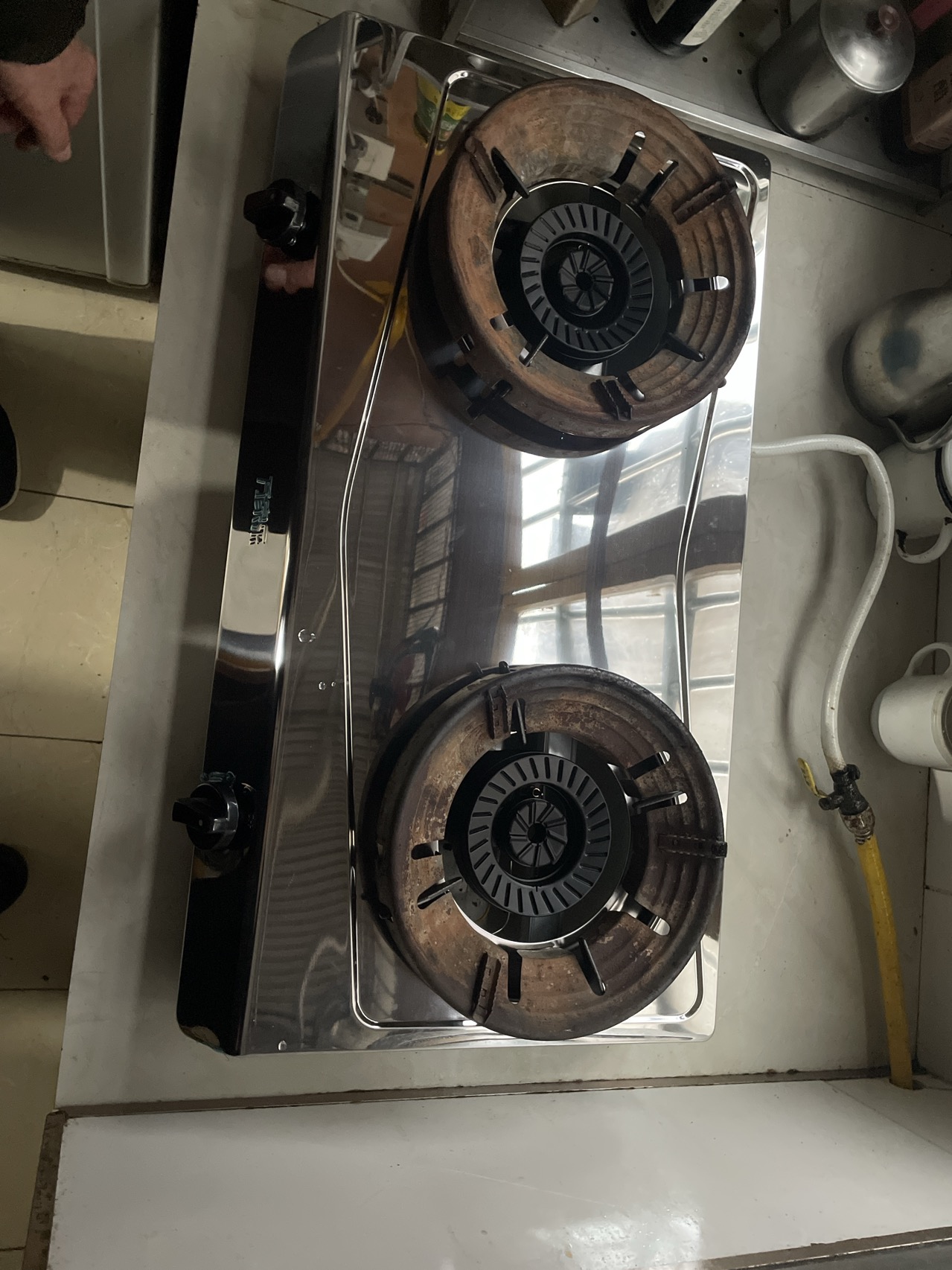 万家乐燃气灶具 5.2kW大火力天然气灶 不锈钢台灶天燃气灶双灶 家用台式燃气灶具JZT-ITB91天然气晒单图