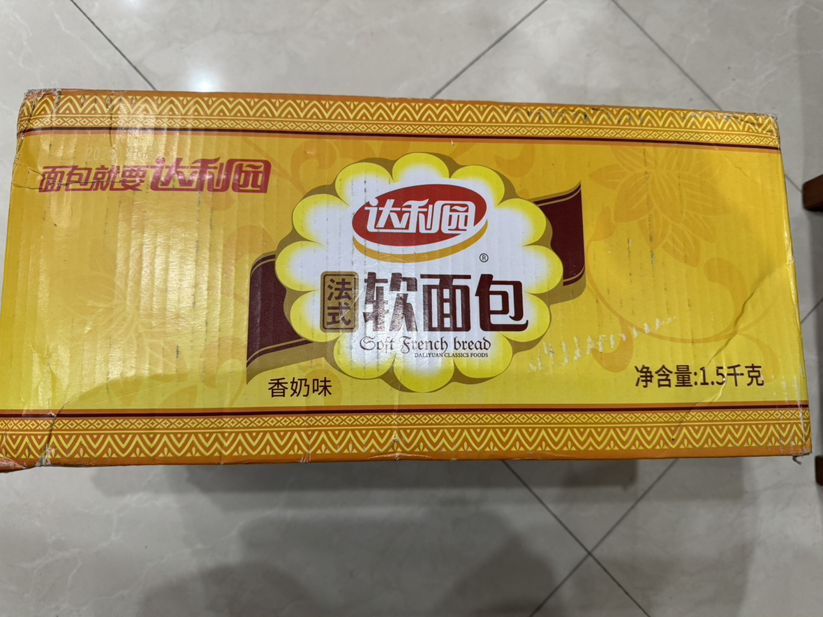 达利园奶香味法式软面包1500g箱装早餐面包零食点心晒单图