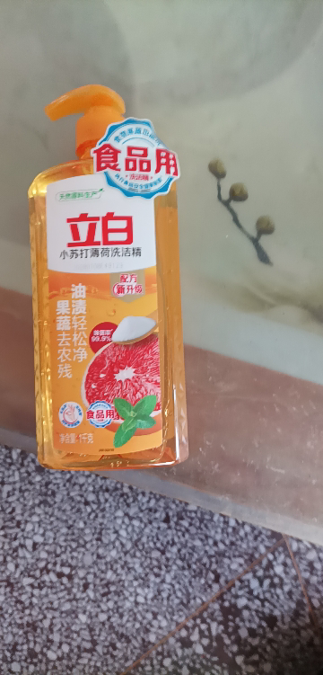 立白小苏打薄荷洗洁精1kg去油渍果蔬去农残温和不伤手晒单图