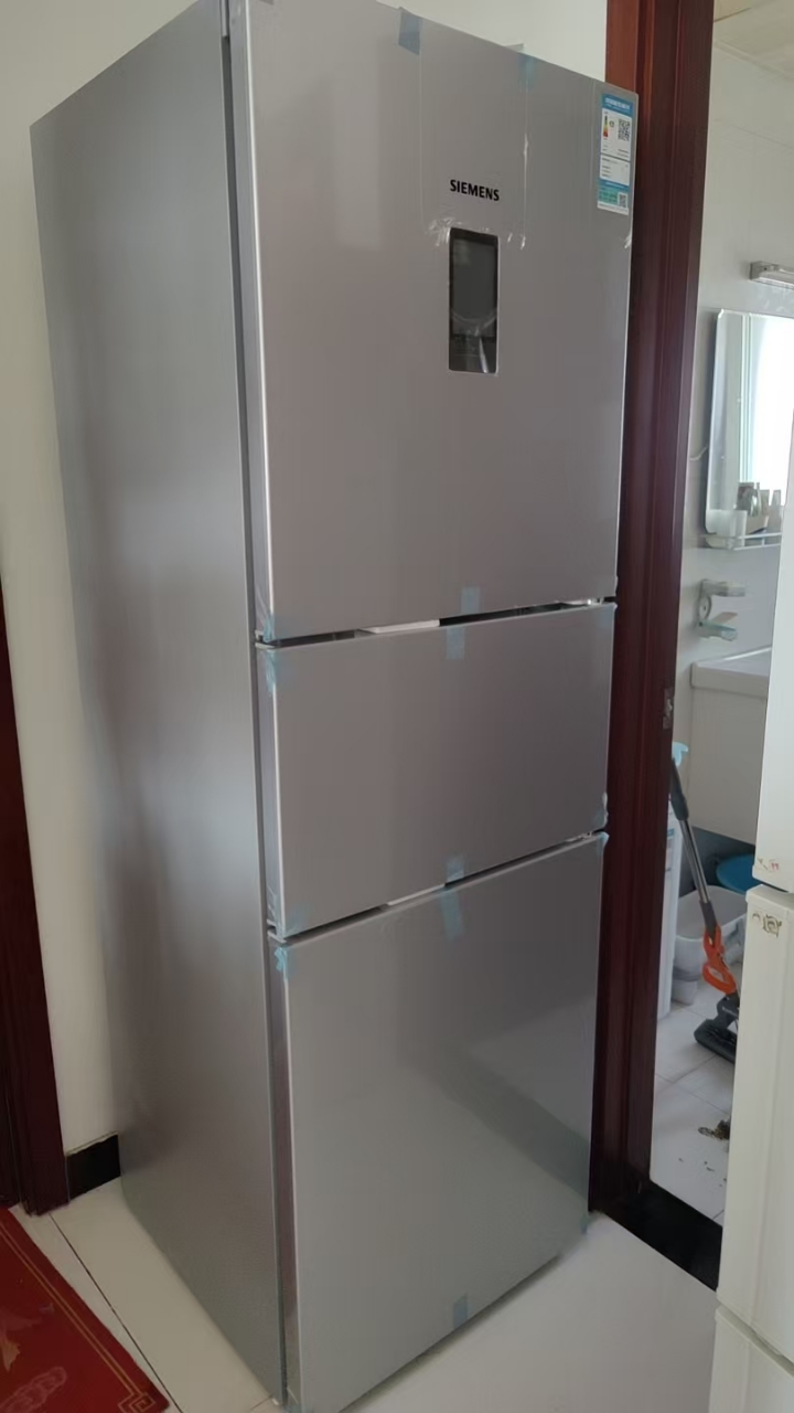 西门子274升无霜三门大容量家用冰箱零度保鲜家电国家补贴换新 三开门 三循环银色BCD-274W(KK28UA41TI)晒单图