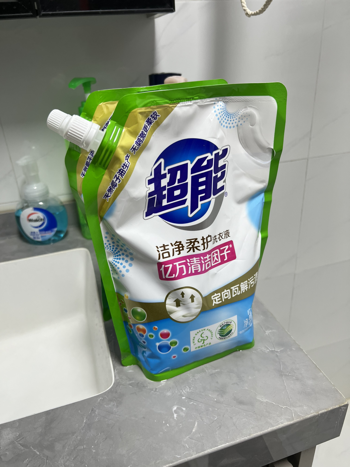 超能洗衣液袋装1kg袋装香味持久深层去污家庭装家用补充装晒单图