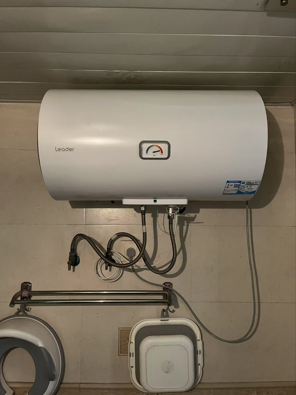 海尔智家Leader 电热水器60升 2200W速热 M式新鲜注水 安全防电墙 LEC6001-20X1晒单图