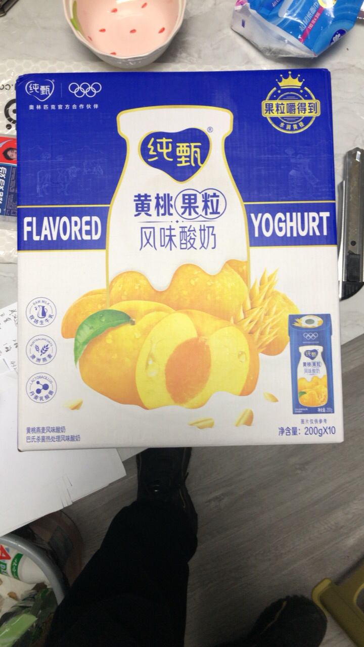 蒙牛 纯甄 常温风味酸牛奶 黄桃燕麦味 200g×10盒晒单图