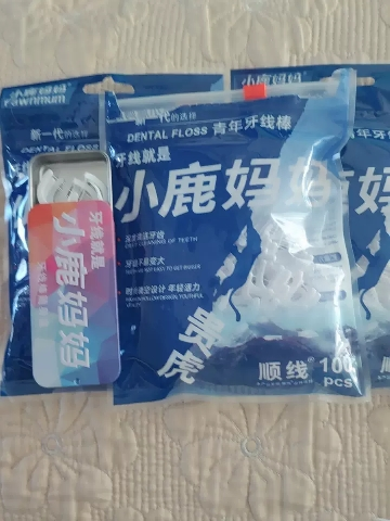 小鹿妈妈(FAWN MUM)贵虎牙线袋装100支/袋*3袋晒单图