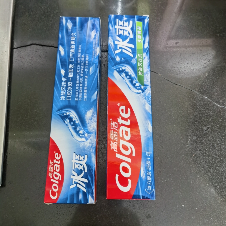 高露洁冰爽三重薄荷牙膏口腔护理清洁清新冰凉口气家庭装120g*3支晒单图