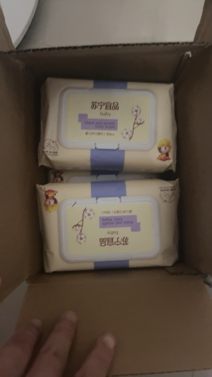 苏宁宜品婴儿手口柔湿巾80片*4包晒单图