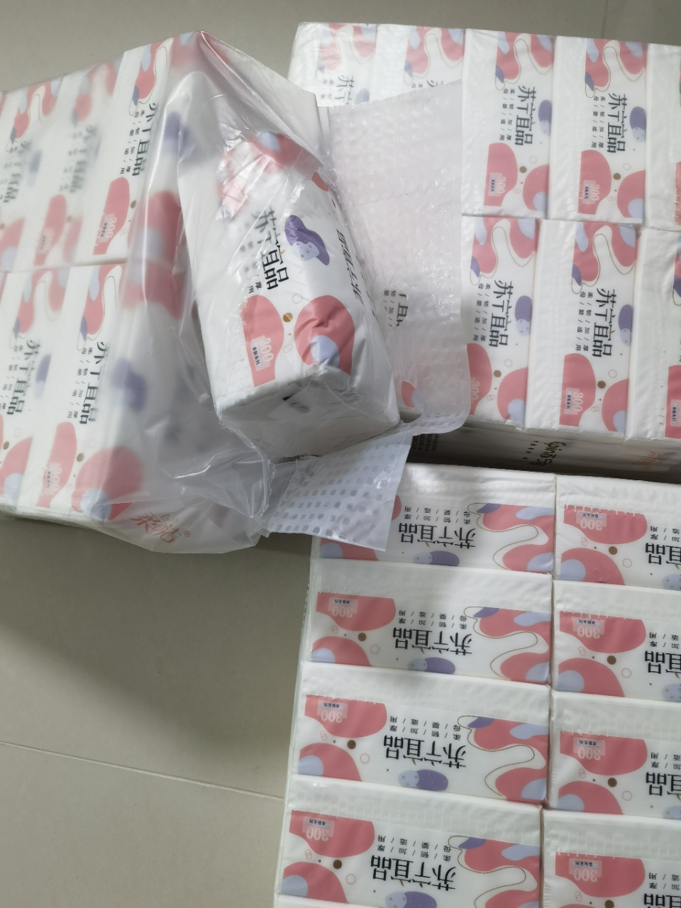 苏宁宜品30包抽纸纸巾整箱家用实惠装纸抽餐巾纸卫生纸面巾纸整箱装晒单图