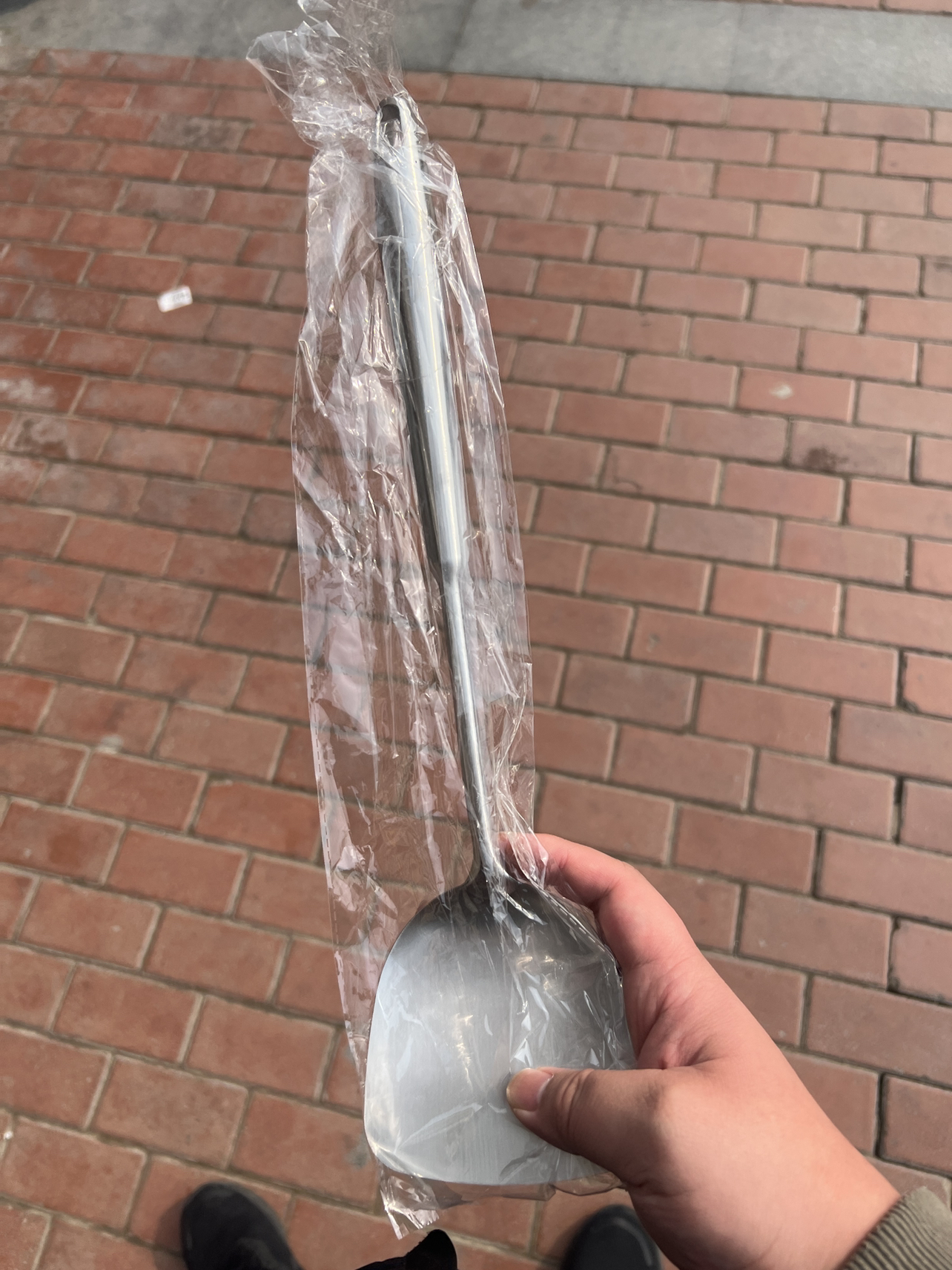 BRK Germany德国厨具厨房工具烹饪铲勺铲类 钢霸不锈钢锅铲不锈钢铲子 加厚一体成型 加长手柄炒菜铲 防烫锅铲晒单图