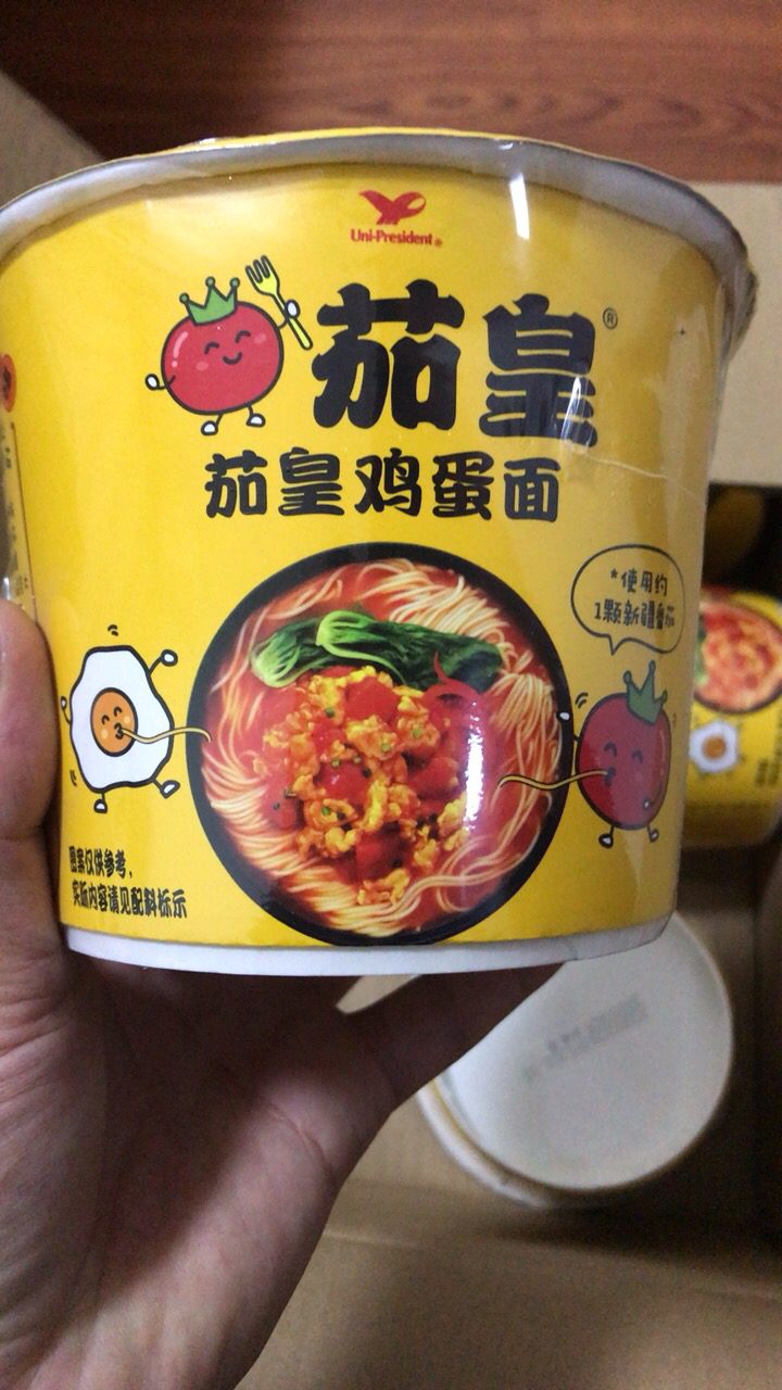 统一茄皇方便面新疆番茄鸡蛋面西红柿桶装泡面方便速食夜宵120g*6桶晒单图