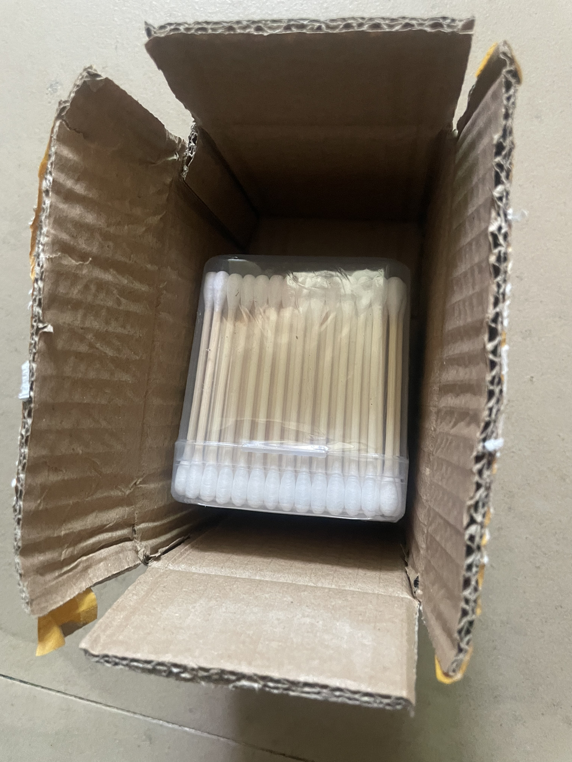 海氏海诺 200只大方盒装双圆头棉签化妆掏耳清洁一次性消毒棉棒脱脂棉签晒单图