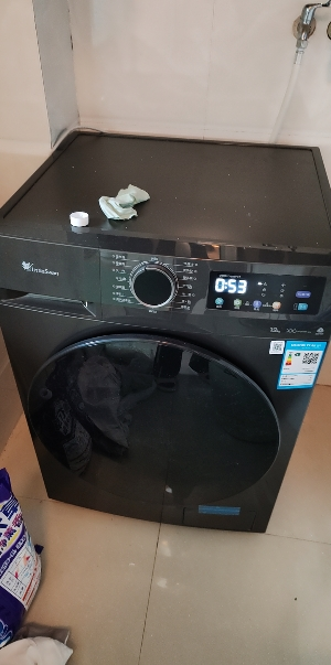 小天鹅(LittleSwan)洗衣机12kg大容量滚筒家用超薄节能全自动洗烘一体TD120V098WDT晒单图