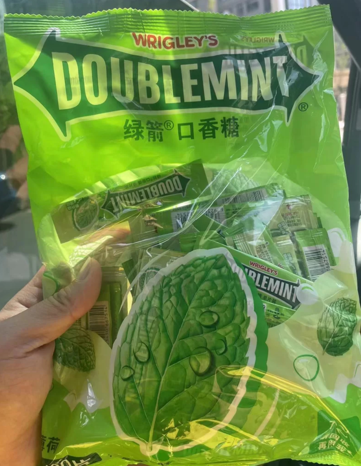 绿箭口香糖100片整包泡泡糖零食网红薄荷糖果清新口气 经典薄荷口香糖晒单图
