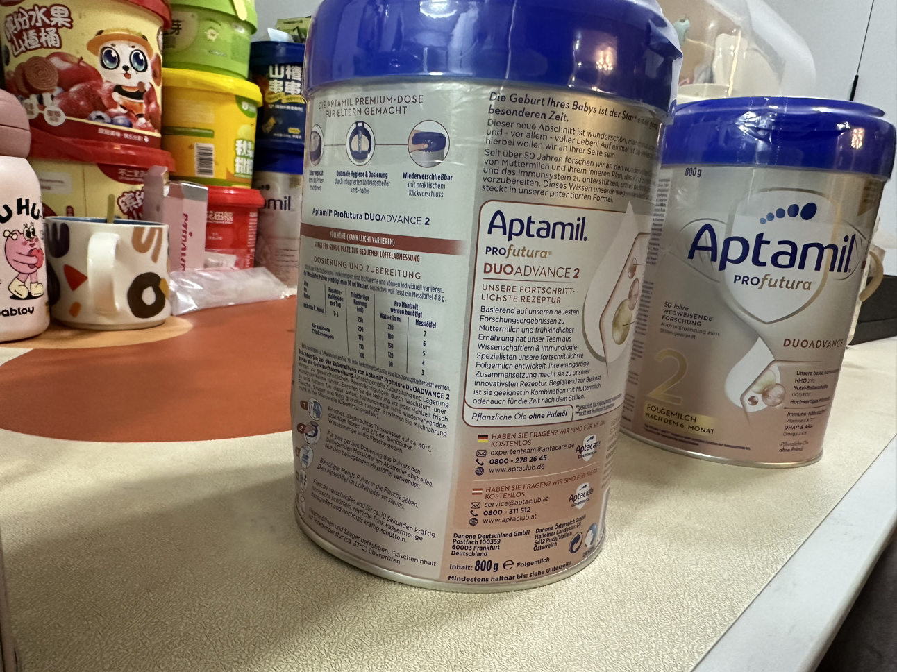 爱他美(Aptamil)白金德文版HMO 婴儿配方营养奶粉2段(6-12个月) 800g 德爱白金*3罐晒单图