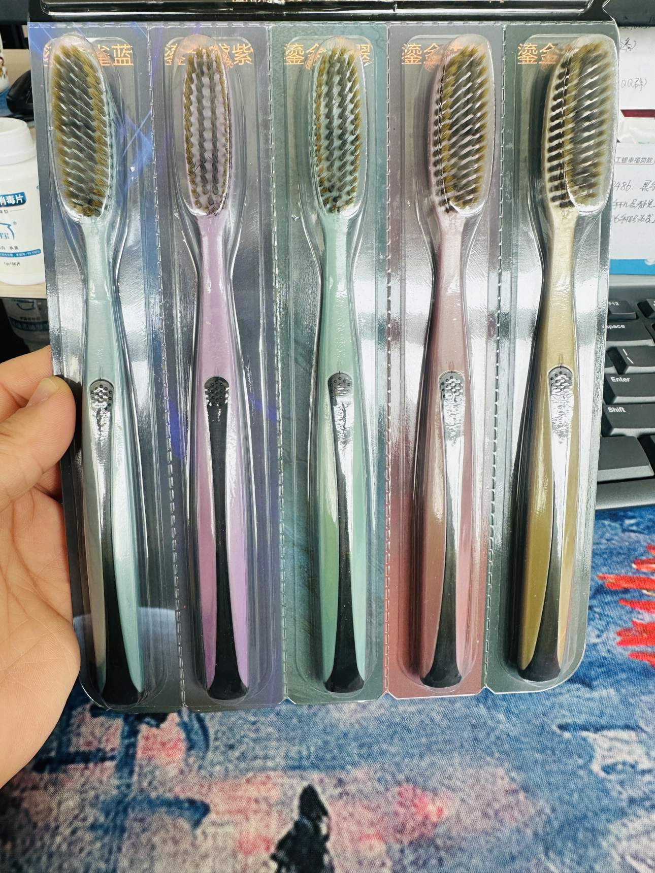 洗得宝长头软毛牙刷5支装U型防滑宽头牙刷晒单图