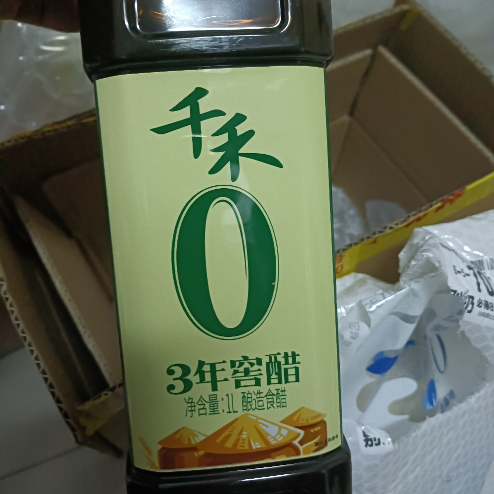 千禾3年窖醋1L/瓶 五粮酿造食用老陈醋凉拌菜蘸料家用调味晒单图