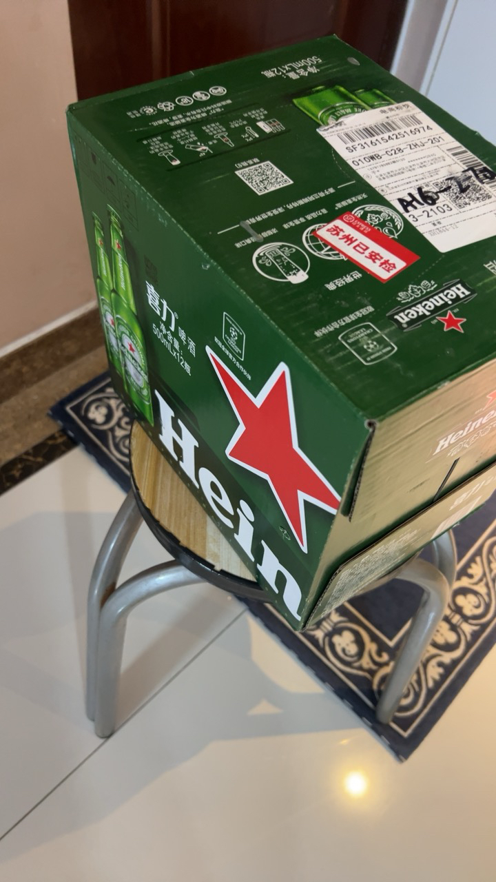 喜力(Heineken)经典啤酒500ml*12瓶 整箱装晒单图