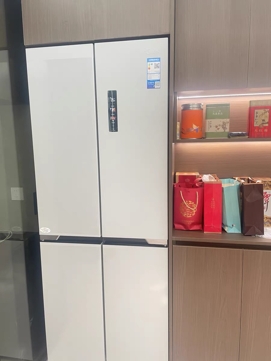 美的(Midea)437升十字对开门薄嵌入净味除菌风冷无霜一级能效家用智能电冰箱MR-459WUSPZE海贝灰国补晒单图